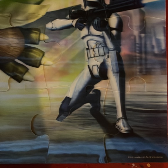 Star Wars Clone Wars 40 Pc Lenticular Puzzle 24x18" - Used (Cardinal) - Picture 6 of 8